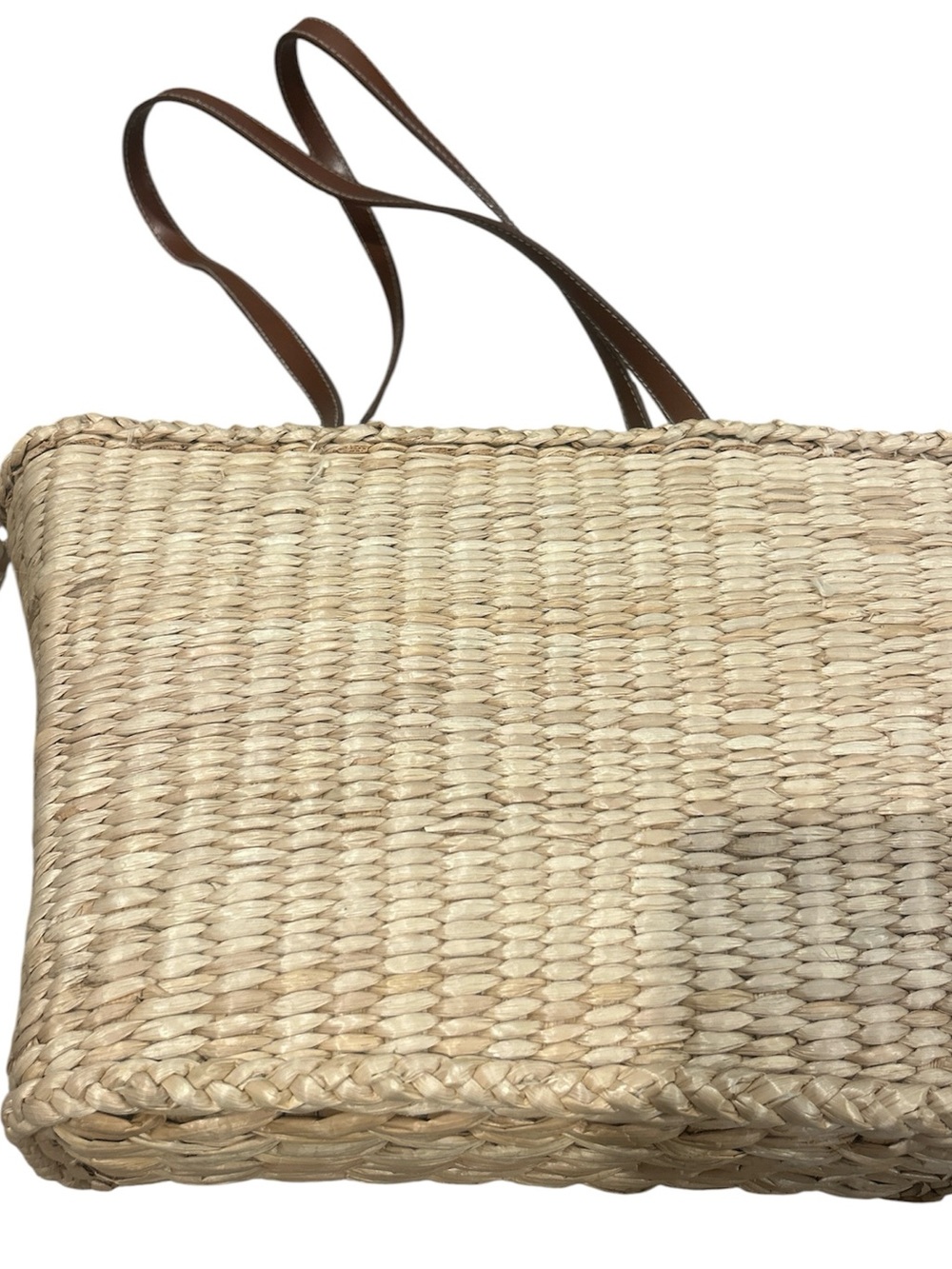 Vintage Cappelli Straworld Rooster Woven Straw Tote Bag Summer Boho Large - Picture 2 of 7